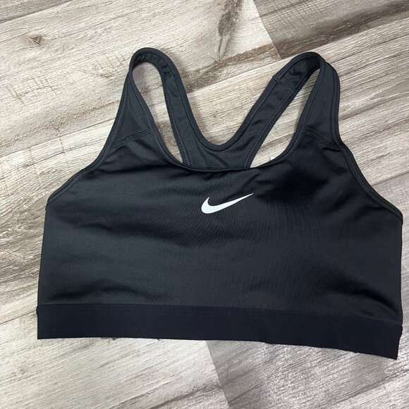 Nike Athletic Dri-Fit Racerback Sports Bra Black White Women’s Size M - Picture 1 of 6